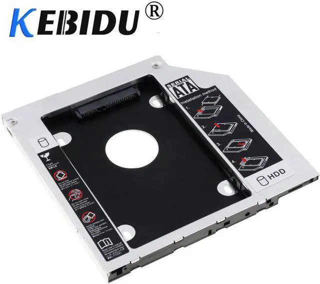 Main image of 12.7/9.5mm Aluminum Metal Material Universal 2nd HDD Caddy SATA to SATA 2.5" SSD HDD Case SATA III for Notebook Laptop