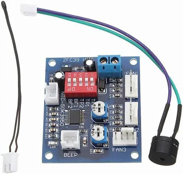 Main image of 12V 5A PWM PC CPU Fan Temperature Control Speed Controller Board Speed Controller Temperature Probe Buzzle