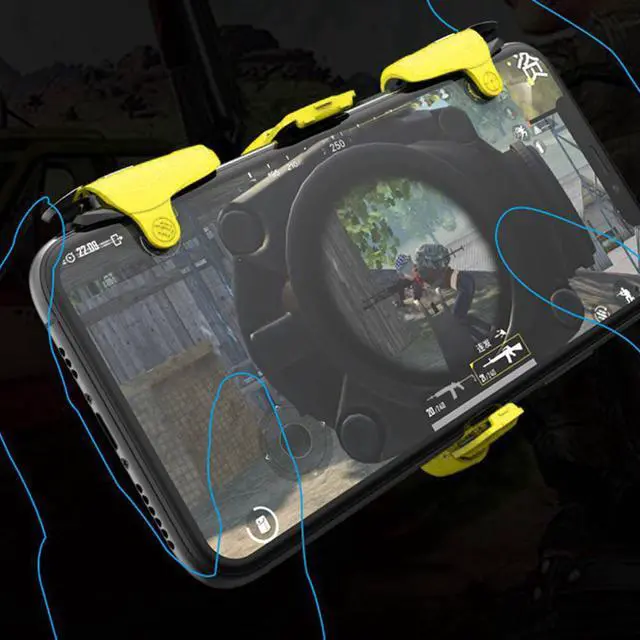 Alt view image 5 of 5 - Link for Dropship Universal Game Controller Gamepad Grip Trigger Button Joystick for iPhone Android Mobile Phone PUBG Game