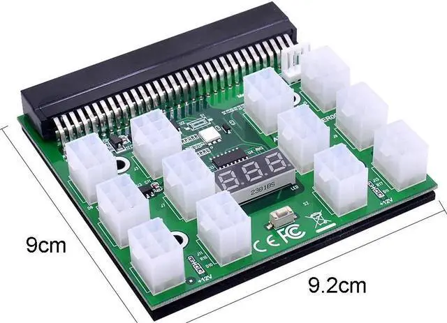 Alt view image 2 of 5 - Power Module Breakout Board Kits with 12pcs 6Pin to 6+2 8Pin Power Cable for  1200W 750W PSU GPU Mining Ethereum ETH