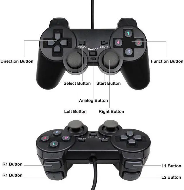 Alt view image 4 of 5 - Controller USB Wired  Joystick For  Windows Game Joypad Gamepad For WinXP/Win7/Win8/Win10 For Vista