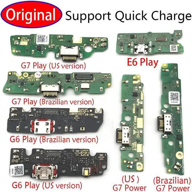 Main image of USB Charger Dock Connector Charging Port phone Flex Cable For Moto G5 G6 Play G7 Power E6 Play Replacement Parts