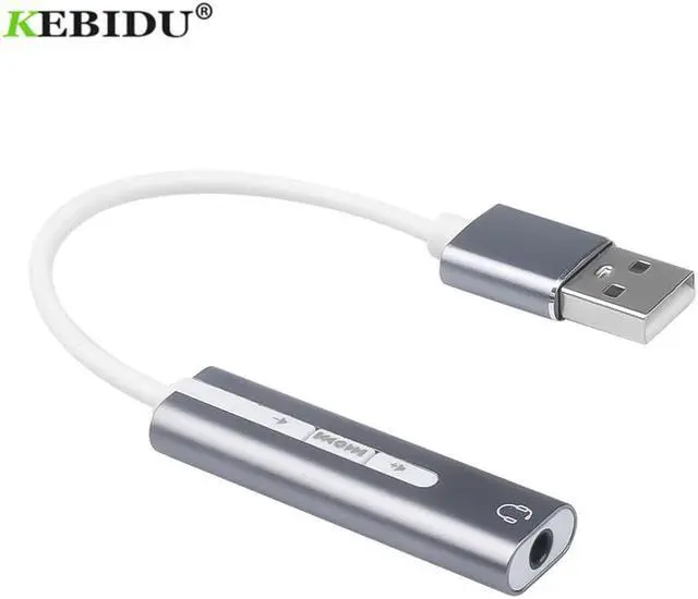 Alt view image 2 of 6 - External USB Sound Card USB C to 3.5mm Jack Audio Microphone Headphone Adapter for Macbook PC Laptop Sound Card
