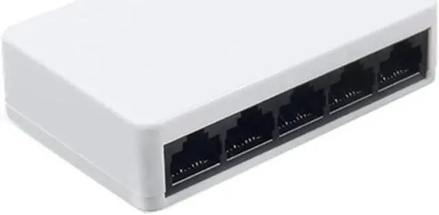 Alt view image 2 of 5 - 5 Ports Mini Ethernet RJ45 10/100Mbps Network Switch Hub Portable Travel Lan Hub for PC PS4  NS Switch