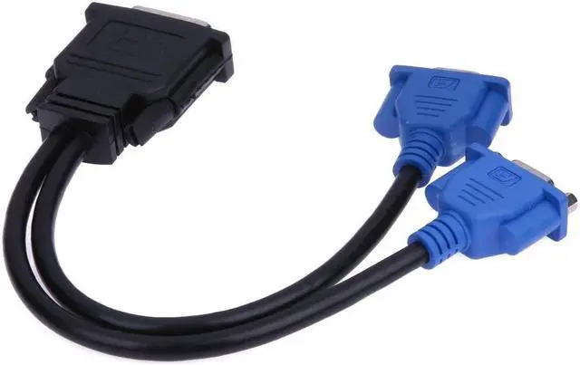 Alt view image 5 of 5 - Pin Male to 2 VGA 15 Pin Female Video Splitter Adapter Cable Monitor Adapter Extension Converter Video Cable For PC TV