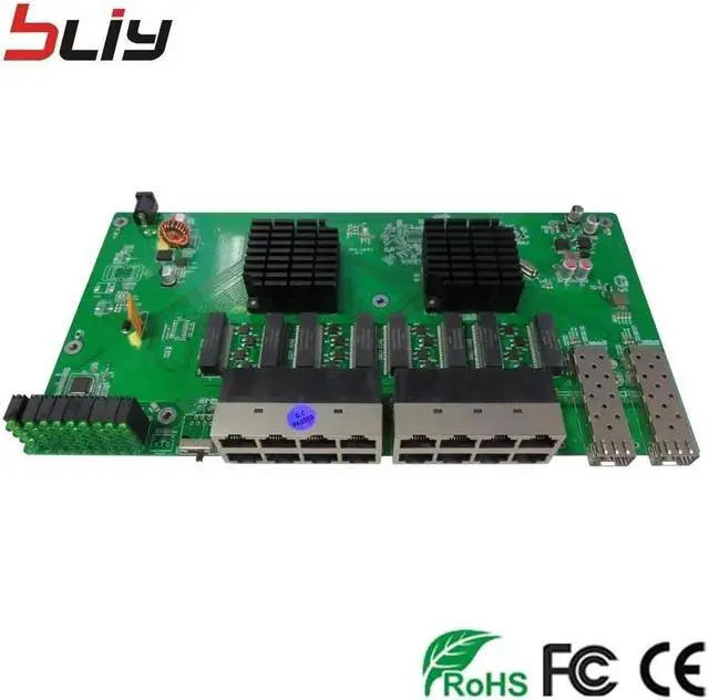 Alt view image 2 of 5 - 4pcs/lot 2G16GER full gigabit reverse poe switch ethernet mikrotik vlan function network switch for IP camera