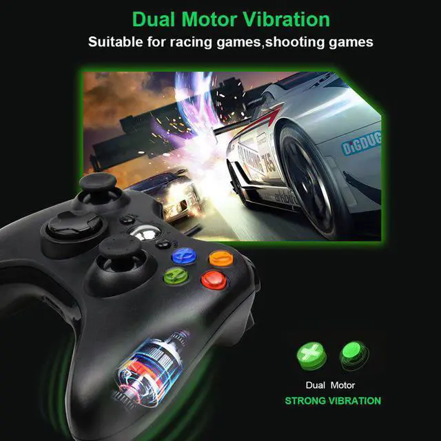 Alt view image 2 of 5 - Game Controller Wired Vibration Gamepad Joystick For PC Controller Windows 7 / 8 / 10 for Xbox 360 Joypad with Gamepad