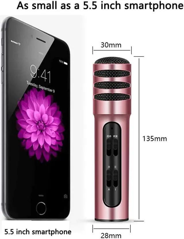 Main image of Microphone Phone K Song Condenser Microphone Universal K-Live Portable Smart Microphone with sound card English version