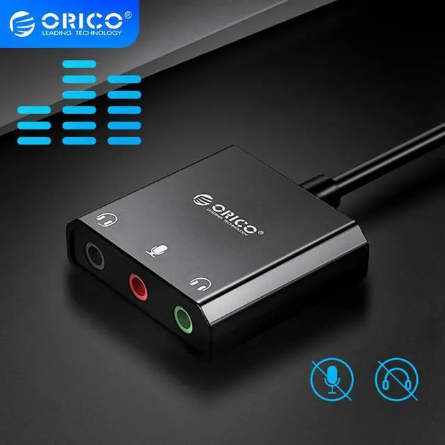 Main image of 3 Port Usb 2.0 External 7.1Ch Stereo Sound Card Adapter  2 Micphone Jack 3.5mm Earphone Audio AU For Pc