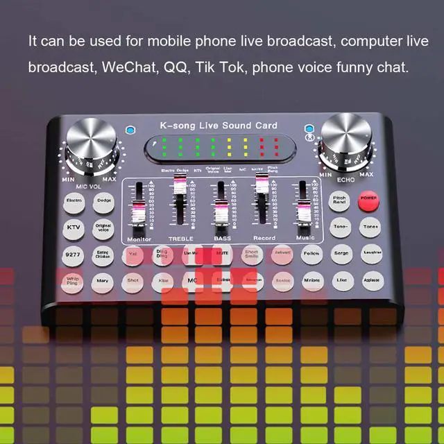 Alt view image 2 of 5 - 18 Sound Effects Dual DSP bluetooth Live Sound Card Webcast Headset Mic Voice Control for iOS Android Phone Computer