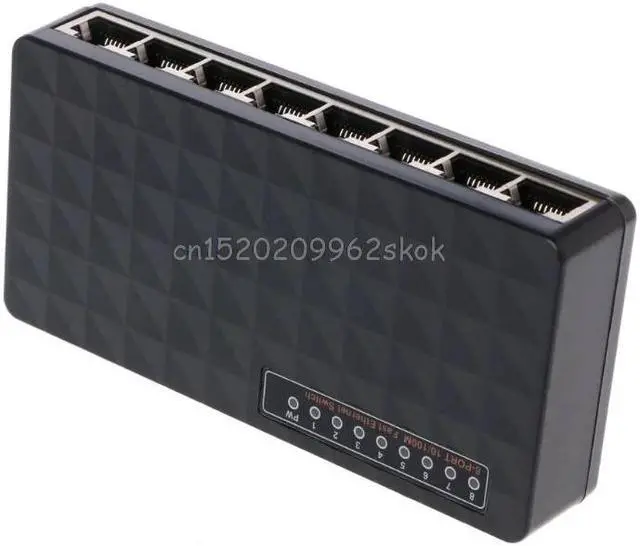 Alt view image 5 of 5 - 8-Port 10/100Mbps Ethernet Network Switch HUB Desktop Mini Fast LAN Switcher Adapter Jy23 19 Dropship