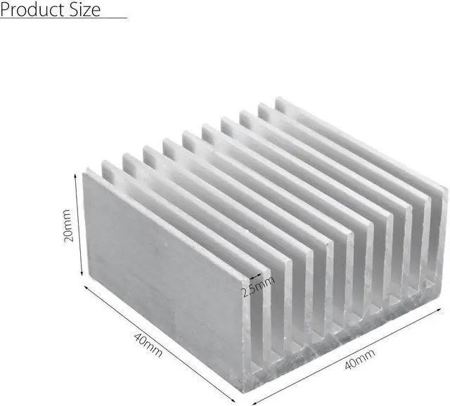 Alt view image 4 of 5 - 40x40x20mm Aluminum Heat Sink Radiator Heat Sink IC Heatsink Cooling Fin For CPU LED Power Cooling Thermal Module Wholesale