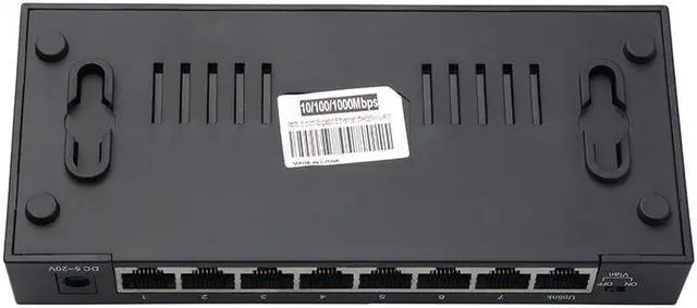 Alt view image 4 of 5 - Ethernet Network Switch 8 Port Gigabit Switch Hub 10/100/1000Mbps Base Support Full Half Duplex EU/US Plug