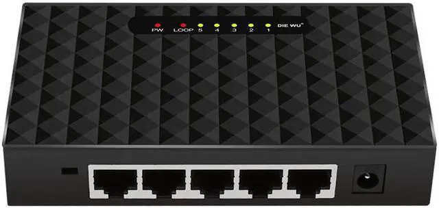 Alt view image 2 of 5 - 5 Port Gigabit Network Switchs Desktop Switch 10/100/1000Mbps Fast Ethernet Network Switch LAN Full/Half duplex Exchange