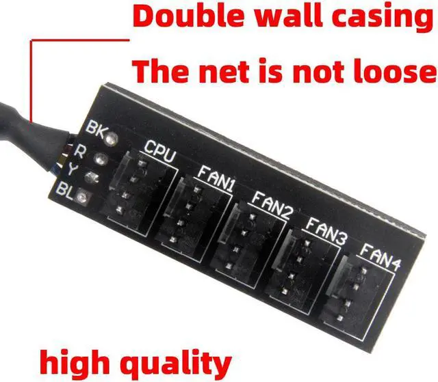 Alt view image 5 of 5 - HUB 40cm 1 to 5 4-pins Molex TX4 PWM CPU Cooler / Case / Chasis Cooling  Power Cable Hub Splitter Adapter