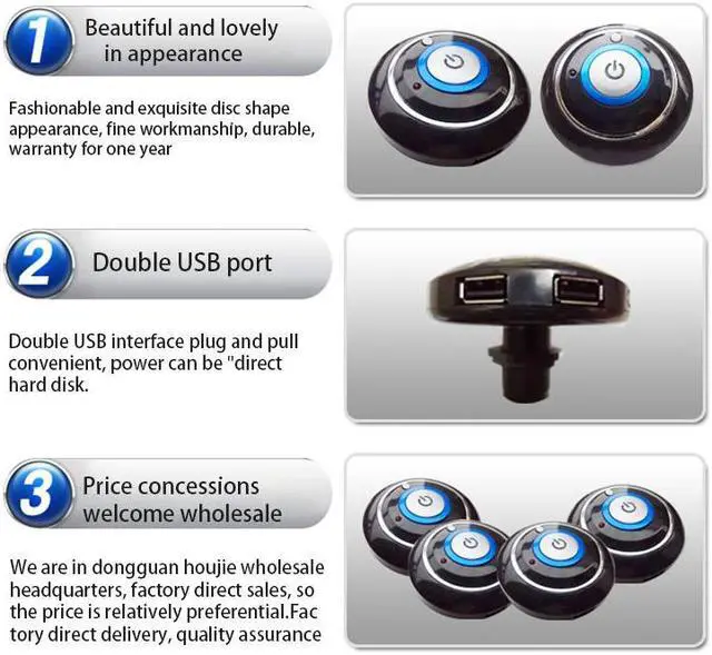 Alt view image 4 of 5 - Power Switch For Desktop Computer On/Off Reset Hdd Push Round Big Button Switch Dual USB Port Button Switch Smart Switchs