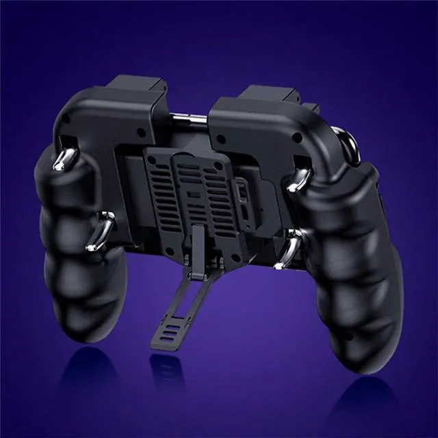 Alt view image 3 of 5 - Mobile Gamepad Controller Trigger Fire Button Shooter For iOS Android Phone 4 fingers operate at the same time for