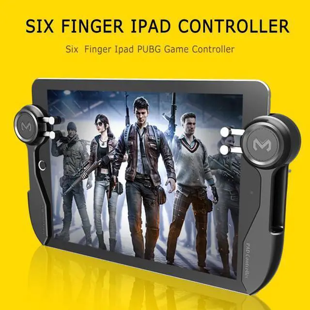 Alt view image 3 of 5 - PUBG Game Controller For Ipad Tablet Six Finger Game Joystick Handle Aim Button Shooter Gamepad Trigger Game Accessories