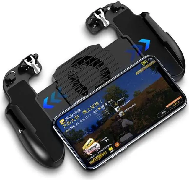 Alt view image 4 of 5 - Gaming Game Pad Cooler Cooling Fan Fire PUBG  Game Controller Gamepad Joystick Metal L1 R1 Trigger For Android IOS