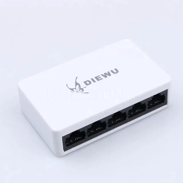 Alt view image 2 of 5 - High speed 100Mbps 5 Ports portas Mini Fast Ethernet LAN RJ45 Network Switch Switcher Hub Desktop PC US/EU adapter