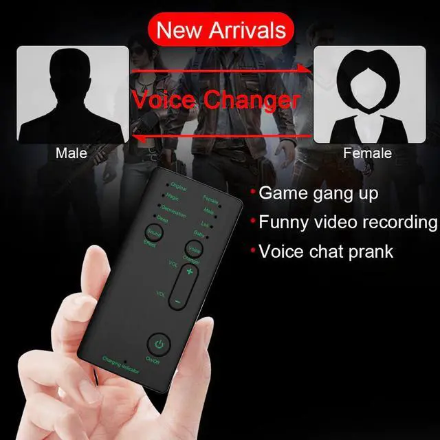 Alt view image 2 of 5 - Voice Changer Mini Portable 8 Voice Changing Modulator with Adjustable Voice Functions Phone Computer Sound Card  Mic Tool