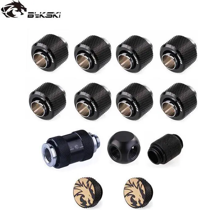 Main image of Water Cooling fittings for PC G'1/4 Plug 3-Way Connectors External Thread For Hose Tube 360 degree Rotary Connectors Pipe