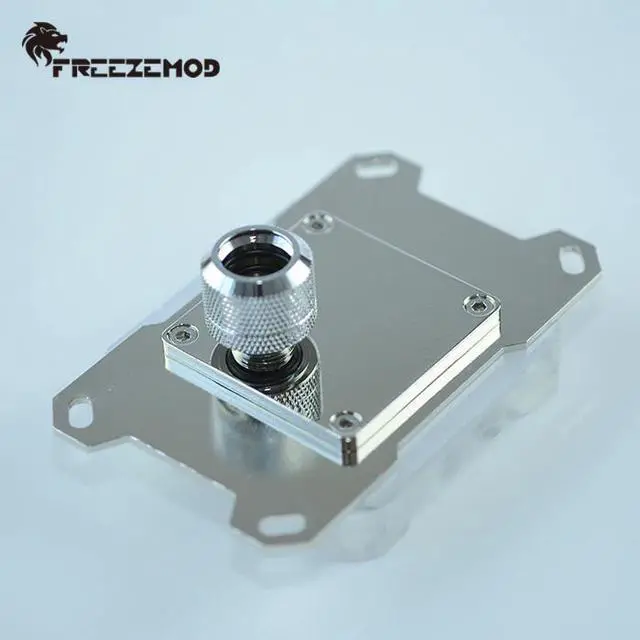Alt view image 4 of 5 - computer PC CPU water cooler block AMD AM2 AM3 AM4 2019 3pin 5V light copper base plate water cooling. AMD-PK5E