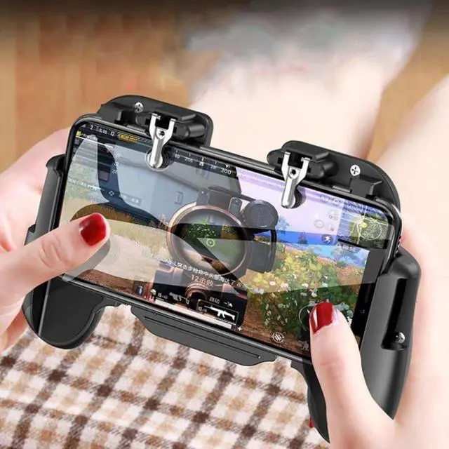 Alt view image 2 of 5 - Mobile Joystick Controller Turnover Button Gamepad For  IOS Android Finger Operating Gamepad With Cooling Fan