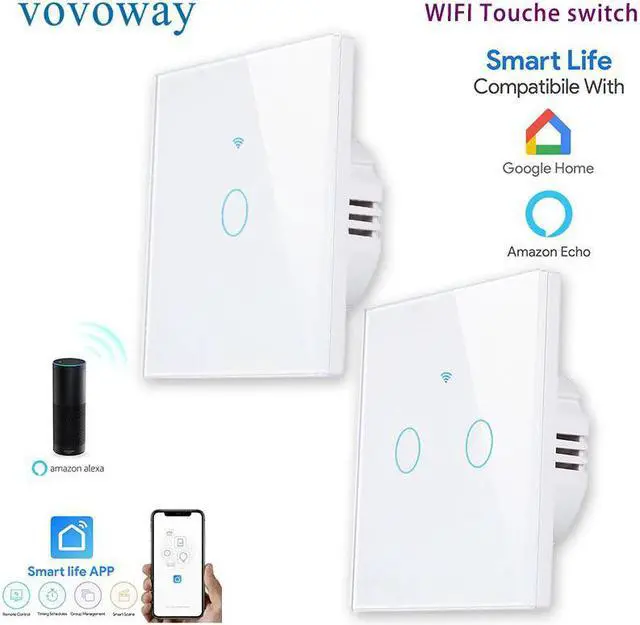 Main image of Smart touch switch WIFI network Smart life APP control Support Alexa Google Assistant voice control 1\2\3gang EU standard switch