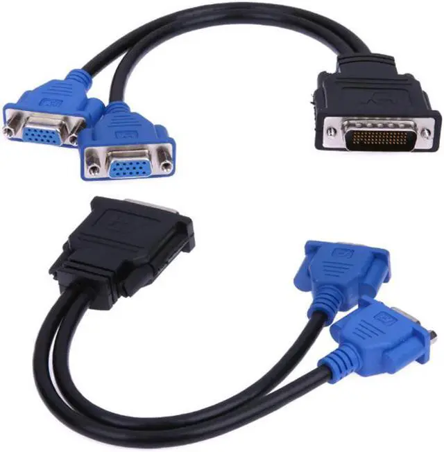 Alt view image 2 of 5 - 1 x 60 way Wholesale Y Splitter DMS-59 to Dual 15 pin VGA Cable Molex Display Adapter 59 pin LFH - male