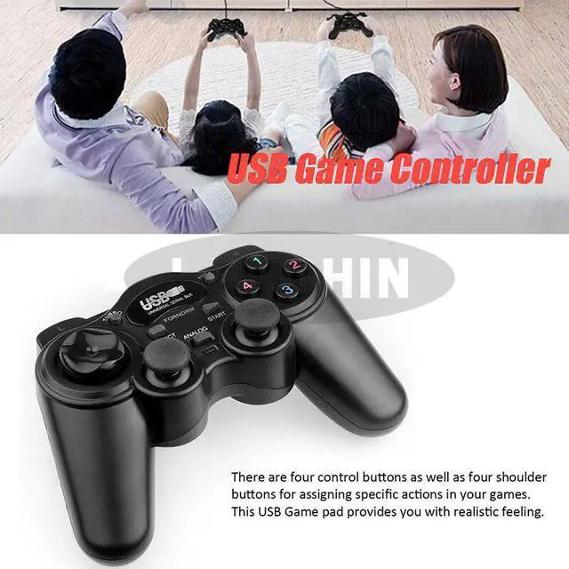 Alt view image 5 of 5 - Dual Shock Joypad Joystick Game Controller USB 2.0 Gamepad Joystick For PC Laptop Computer Win7/8/10/XP/Vista