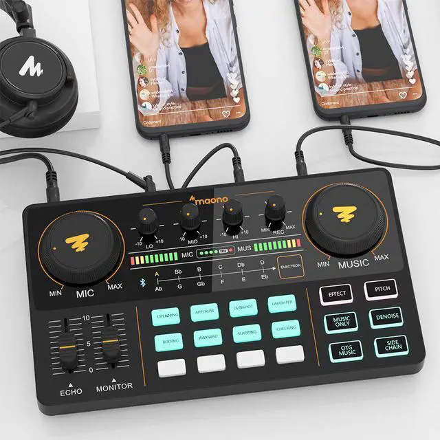 Alt view image 2 of 5 - Caster Mixer Newest 4 Channel Sound USB Digital Audio Mixer Console Support Multi-Channel Mixing For Gaming,Streaming,Recording