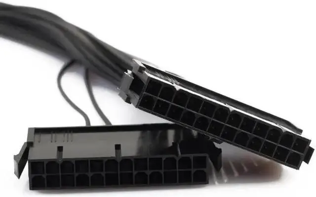 Alt view image 4 of 5 - 2pcs/lot 30cm 18AWG Power Synchronous Starter Wire Dual PSU Power Supply 24 pin ATX Motherboard Adapter Cable for BTC Miner