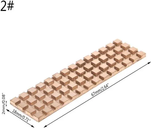 Alt view image 2 of 5 - Heatsink Cooler Heat sink Thermal Conductive Adhesive For M.2 2280 PCI-E NVME SSD 67*18mm Thickness 2mm/3mm/4mm