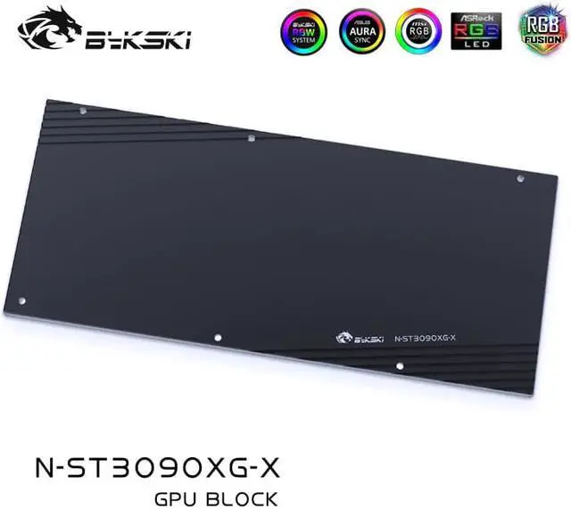 Alt view image 4 of 5 - Water Block use for  RTX3090-24G6X X-GAMING-OC/RTX3080-10G6X X-GAMING-OC GPU Card / Full Cover Copper Radiator Block