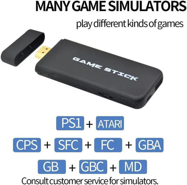 Alt view image 5 of 5 - Game Console HDMI Output Portable 4K TV Video Game Console With 2.4G Wireless Controller Support CPS PS1 Classic Games