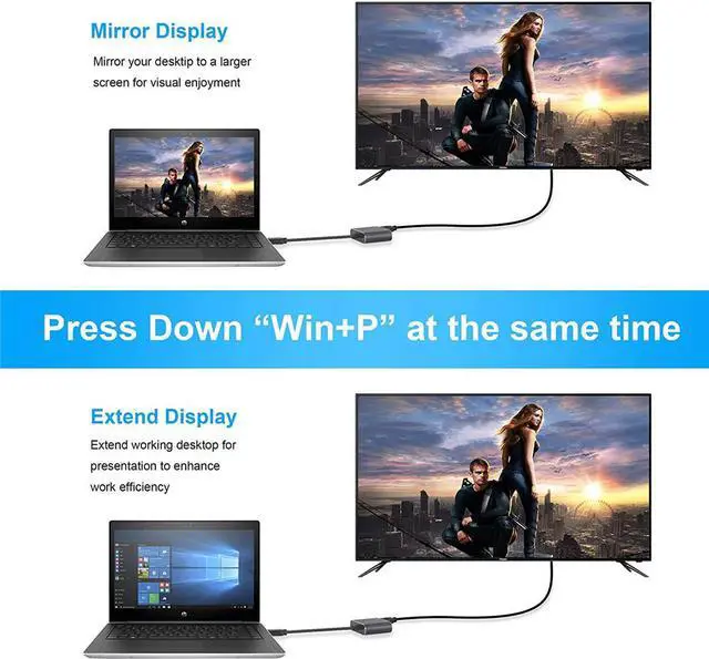 Alt view image 4 of 5 - 2020 Best USB  to  VGA Converter 1080P USB 3.0  VGA Adapter Dual Display Support  VGA Sync Output for Windows7/8/10