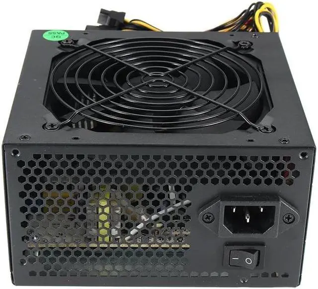 Alt view image 3 of 5 - 600W Quiet 120mm Fan ATX 12V 4/8-pin PC Power Supply Modular SLI  Illuminated Fan for High-end ComputerConfiguration PC