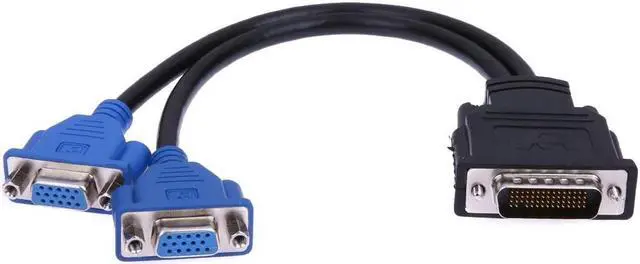 Alt view image 2 of 5 - Pin Male to 2 VGA 15 Pin Female Video Splitter Adapter Cable Monitor Adapter Extension Converter Video Cable For PC TV
