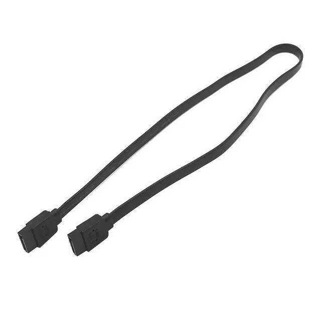 Alt view image 3 of 5 - Disk SSD adapter HDD cable SATA 3 6GB High Quality Locking Black Serial ATA HDD SSD Data Cable Lead Computer Cable 50cm