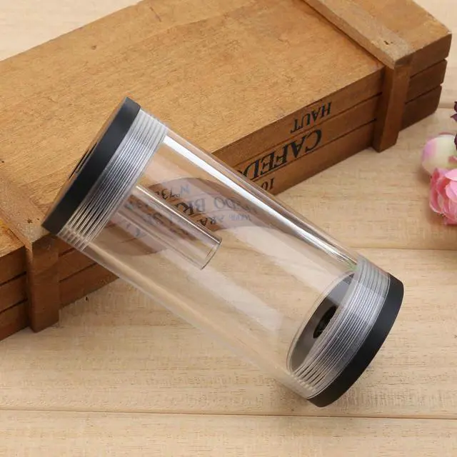 Alt view image 5 of 5 - 50mm Diameter 110mm Water Cooling Tank G1/4 Thread Cylinder Reservoir Tank for PC CPU Computer Cooling Tool with L Shape Buckle
