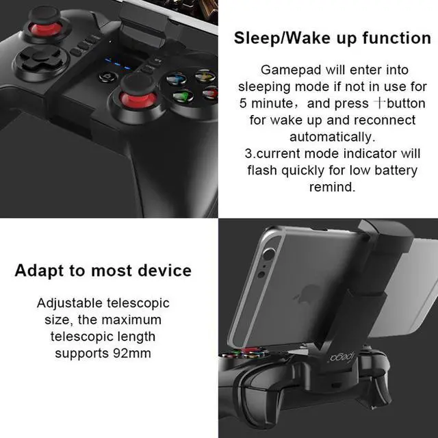 Alt view image 4 of 5 - PG9068 Gamepad Bluetooth Wireless Joystick pubg ps4 Joystick pc For Playstations 4 S3 Gamepad android joy con gamecube