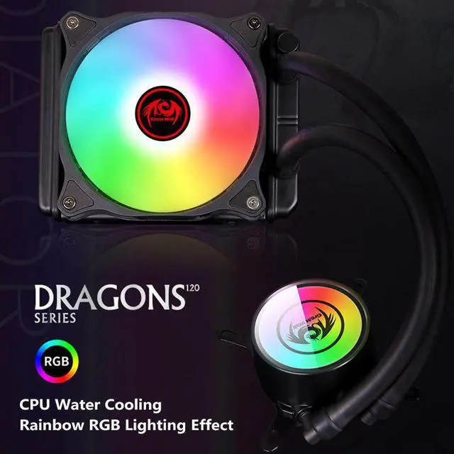 Alt view image 3 of 5 - Water Cooler CPU Heatsink 120mm Fan 4pin PWM Water Cooling for Intel 1150 1151 1155 1156 1200 RGB CPU Water Cooler PC