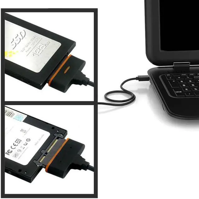 Alt view image 3 of 5 - USB 3.0 SATA 3 Cable Sata to USB Adapter Up to 6 Gbps Support 2.5 Inches External SSD HDD Hard Drive Converter Cable 22 Pin