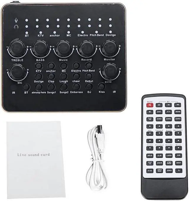 Alt view image 4 of 5 - Live Sound Card Microphone Set Device External Recording Singing for Mobile Phone o Live Broadcast