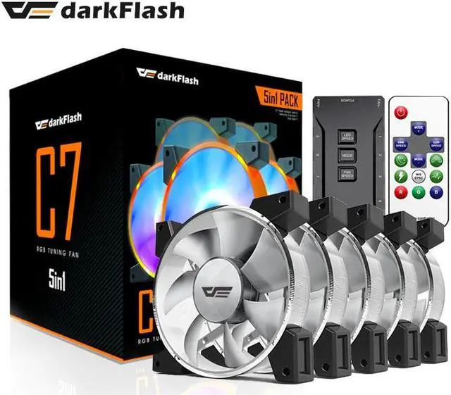 Alt view image 2 of 5 - c7 3pin5v Aura Sync RGB Fan 120mm LED PC Computer Case Fan Quiet CPU Cooler Cooling Adjust speed mute Fan controller Remote