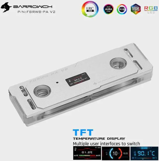 Alt view image 2 of 4 - ch FBRWB-PA-V2, RAM Water Blocks/Kits, LRC 2.0 (5v 3pin) Lighting, Standard With RAM Cooling Armors.