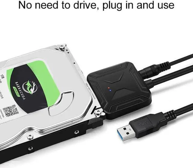 Alt view image 4 of 5 - USB SATA 3.0 Cable Sata To USB 3.0 /2.0 Adapter UP To 6 Gbps Support 2.5 /3.5 Inch External SSD HDD Hard Drive 22 Pin Sata