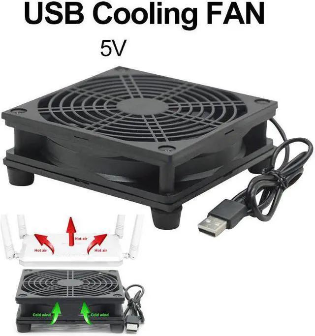 Main image of 9cm/12cm Cooling Fan DC 5V USB Power Supply Quiet Fan for Router TV Set-Top Box PXPA