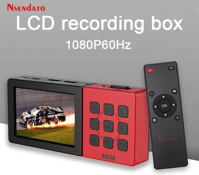 Alt view image 5 of 5 - EZCAP 273A HD Video Recorder Box 1080P 60fps Portable Game Capture Box with 3.5 LCD Screen playback  AV Video Game Capture